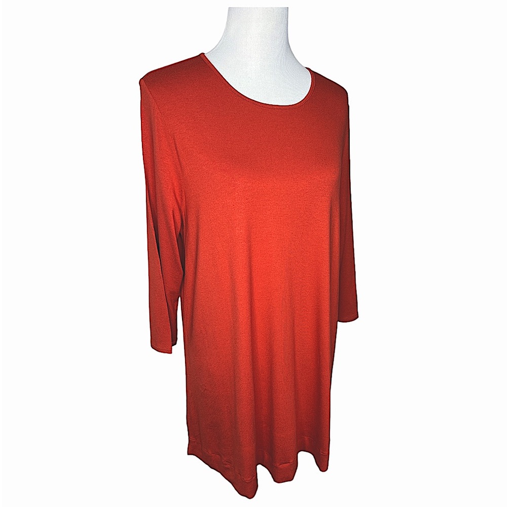J. Jill Longline Blouse Tunic Lagenlook Work Office Loose Flowy Soft Date Night